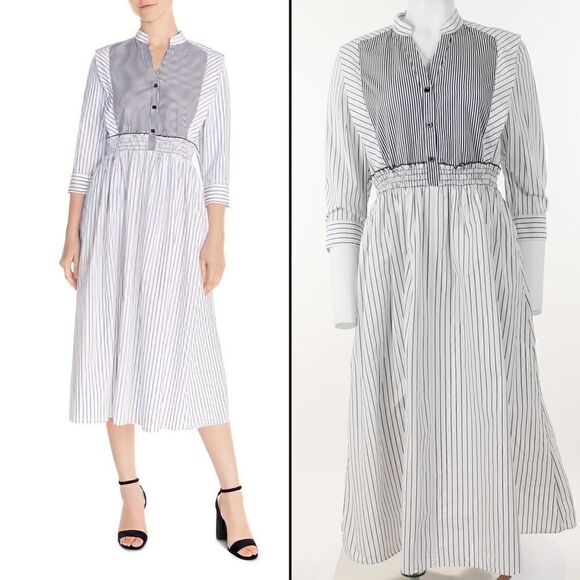 Sandro Dresses & Skirts - Sandro Alison Striped Cotton MIDI Dress